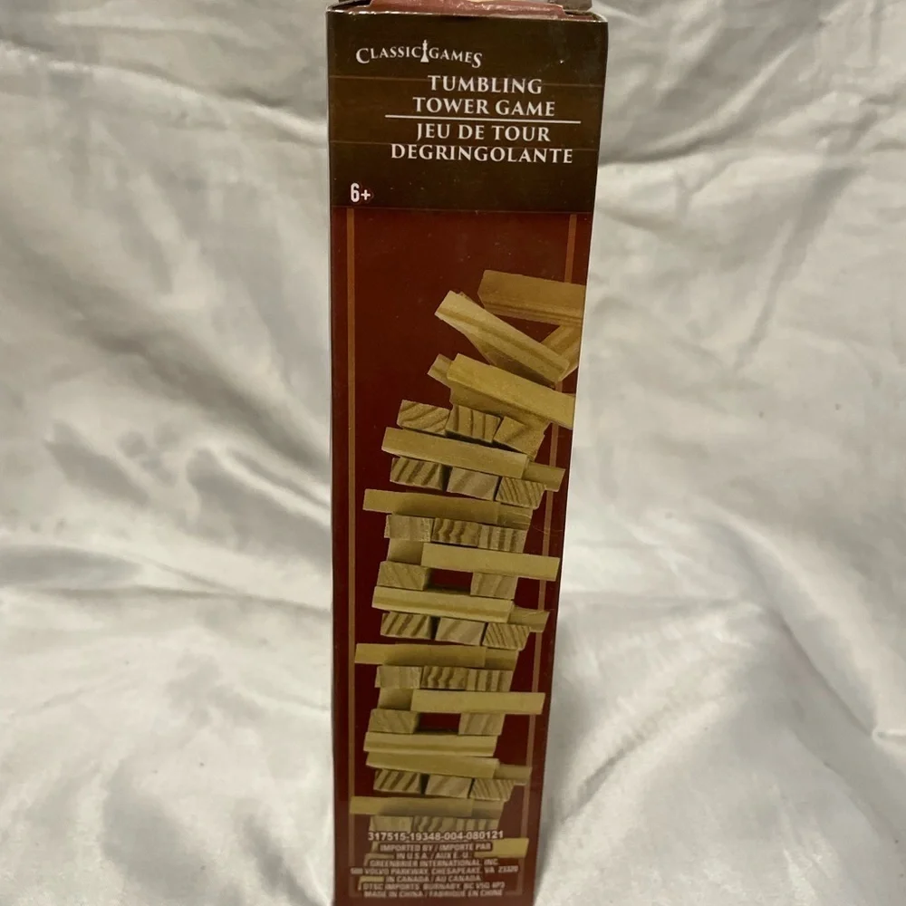 New Mini Classic Tumbling Tower Game - Brown